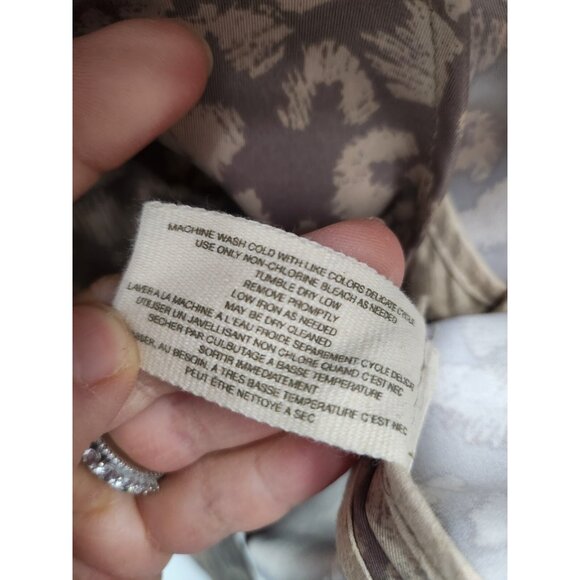 Anthropologie Daughters of the Liberation Womens Trench Coat 4 Tan Animal Print - Picture 9 of 13